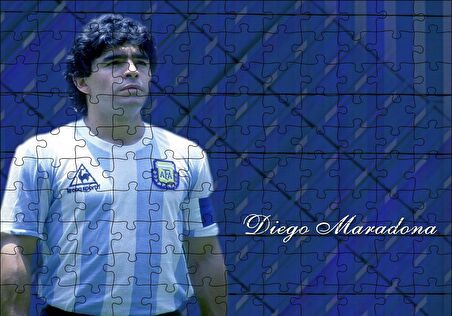 Cakapuzzle  Diego Maradona Arjantin Milli Takımı Kaptanı Puzzle Yapboz MDF Ahşap