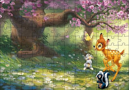 Cakapuzzle  Bambi ve Arkadaşları Ormanda Puzzle Yapboz MDF Ahşap