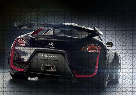Cakapuzzle  Elektrikli Siyah Citroen Survolt Arka Görünüş Puzzle Yapboz MDF Ahşap