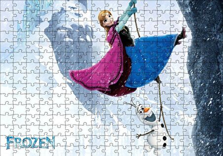 Cakapuzzle  Frozen Anna ve Kardan Adam Puzzle Yapboz MDF Ahşap