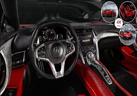 Cakapuzzle  Kırmızı Acura NSX Kokpit Puzzle Yapboz MDF Ahşap