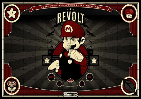 Cakapuzzle  Nintendo Mario Bros Revolt Puzzle Yapboz MDF Ahşap