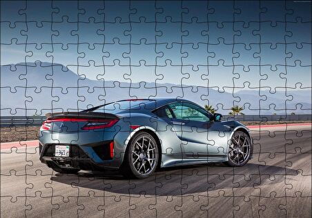 Cakapuzzle  Siyah Acura NSX Arka Görünüş Puzzle Yapboz MDF Ahşap