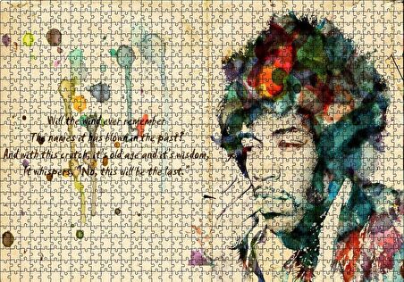 Cakapuzzle  Bob Marley Suluboya Modifiye Puzzle Yapboz MDF Ahşap