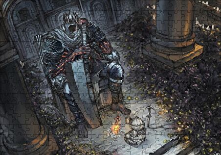 Cakapuzzle  Dark Souls Oyun Karakterleri Puzzle Yapboz MDF Ahşap