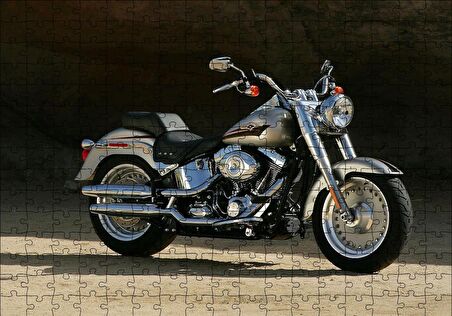 Cakapuzzle  Gri Harley Davidson Motorsiklet Puzzle Yapboz MDF Ahşap