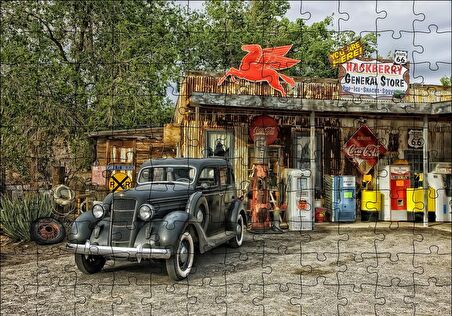Cakapuzzle  1940 larda Arizona'da Bir Market Puzzle Yapboz MDF Ahşap