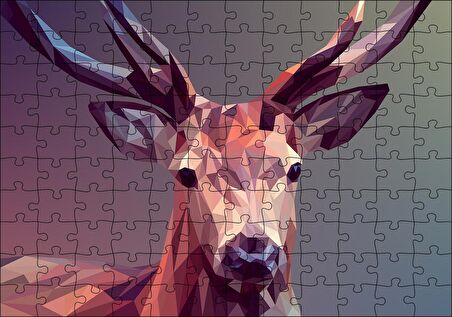 Cakapuzzle  Geyik Dijital Mozaik Puzzle Yapboz MDF Ahşap