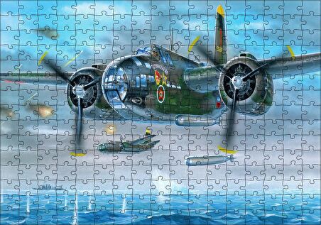Cakapuzzle  Douglas A20 Havoc Avcı Uçağı Puzzle Yapboz MDF Ahşap