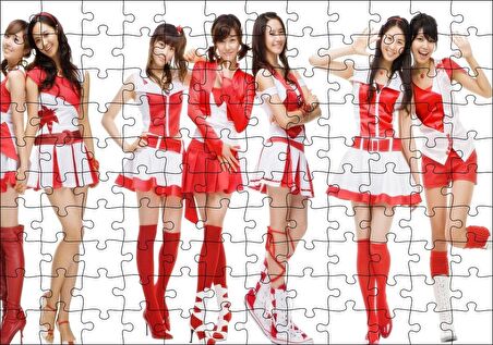 Cakapuzzle  Kırmızılı Girls Generation Kızlar Puzzle Yapboz MDF Ahşap