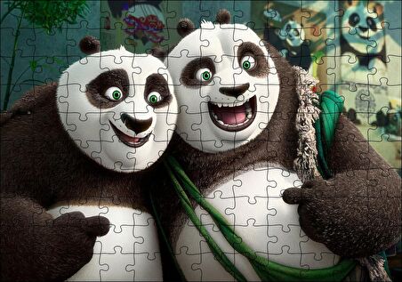 Cakapuzzle  Neşeli Kung Fu Panda 3 Puzzle Yapboz MDF Ahşap
