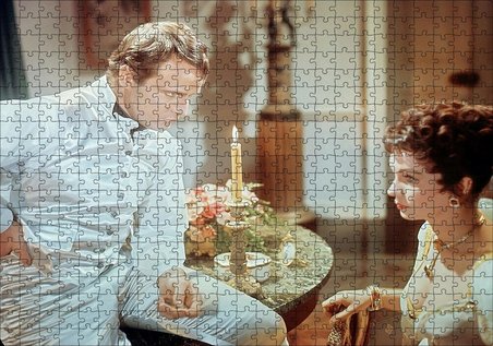 Cakapuzzle  Marlon Brando Napoleon Bonaparte Rolünde ve Jean Simmons Puzzle Yapboz MDF Ahşap
