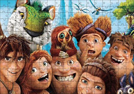 Cakapuzzle  Croods Karakterleri Karikatür Puzzle Yapboz MDF Ahşap