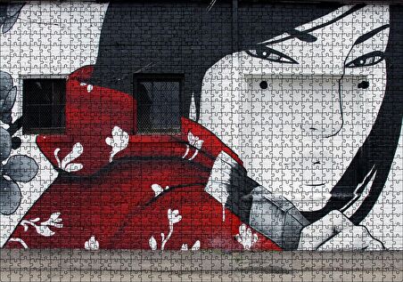 Cakapuzzle  Duvar Boyama Graffitici Kız Puzzle Yapboz MDF Ahşap