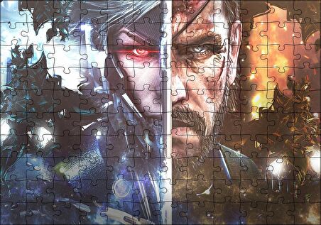 Cakapuzzle  Metal Gear İki Karakter Bir Arada Puzzle Yapboz MDF Ahşap