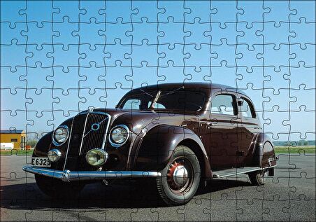 Cakapuzzle  Volvo PV36 Carioca Kahverengi Modeli Puzzle Yapboz MDF Ahşap
