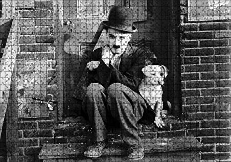 Cakapuzzle  Charlie Chaplin Ve Sevimli Köpeği Puzzle Yapboz MDF Ahşap