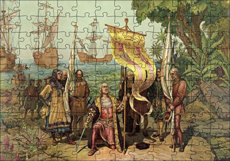 Cakapuzzle  Christopher Columbus Ve Kaşifler Puzzle Yapboz MDF Ahşap