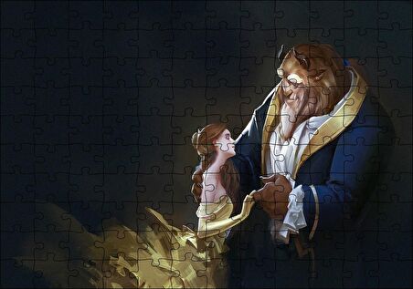 Cakapuzzle  Güzel Ve Çirkin Dans Puzzle Yapboz MDF Ahşap