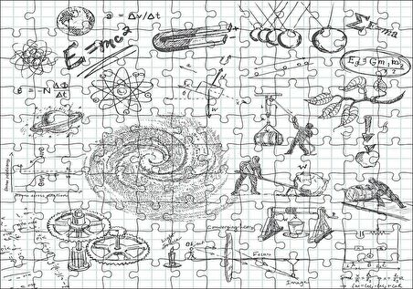 Cakapuzzle  Fizik Formülleri Ve Fizik Kuralları Eskiz Çizimleri Puzzle Yapboz MDF Ahşap