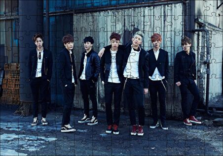 Cakapuzzle  BTS Koreli Gençler Sokakta Puzzle Yapboz MDF Ahşap