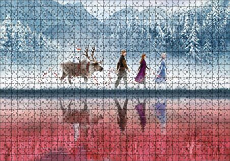 Cakapuzzle  Buzlar Kraliçesi Ve Arkadaşları Animasyon Puzzle Yapboz MDF Ahşap