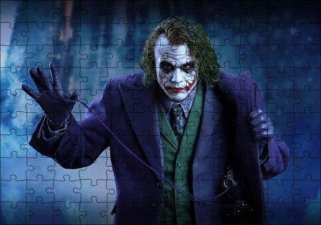 Cakapuzzle  Heath Ledger Joker Ceket Aksesuarı Pimi Görseli Puzzle Yapboz MDF Ahşap