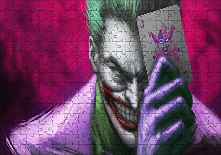 Cakapuzzle  Joker Ve Joker Kartı Yağlı Boya Görseli Puzzle Yapboz MDF Ahşap