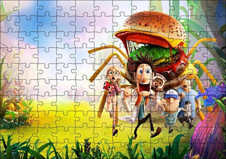 Cakapuzzle  Köfte Yağmuru 2 Animasyon Filmi Görseli Puzzle Yapboz MDF Ahşap