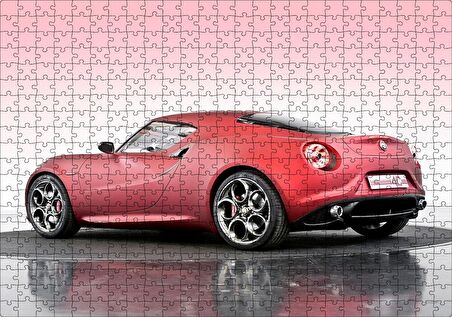 Cakapuzzle  Alfa Romeo 4C Concept Arabası Görseli Puzzle Yapboz MDF Ahşap