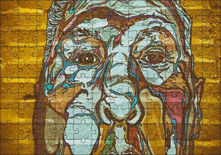 Cakapuzzle  Alfred Hitchcock Portre Duvar Boyama Puzzle Yapboz MDF Ahşap