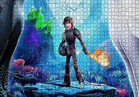 Cakapuzzle  Hıçgıdık ve Alevli Asası Puzzle Yapboz MDF Ahşap