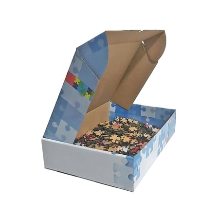 Cakapuzzle  Korkunç Maskeli Yaratık ve Mini Ağaç Kulübesi Puzzle Yapboz MDF Ahşap