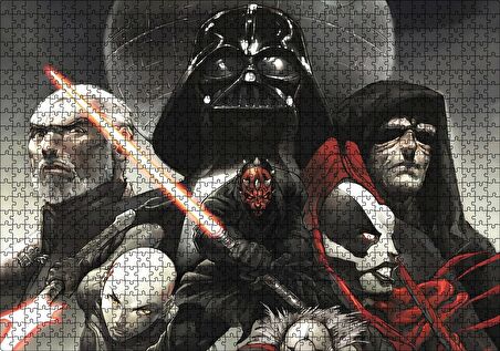 Cakapuzzle  Yıldız Savaşları Çizgi Karakterleri Puzzle Yapboz MDF Ahşap