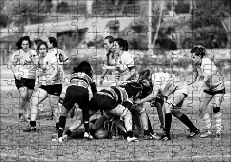 Cakapuzzle  Kadın Ve Spor Evrimi Görseli Puzzle Yapboz MDF Ahşap