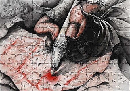 Cakapuzzle  Kurgusal Karekter Şekil Çizimi Görseli Puzzle Yapboz MDF Ahşap