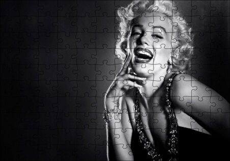 Cakapuzzle  Mutlu Yıllar Marilyn Monroe Görseli Puzzle Yapboz MDF Ahşap