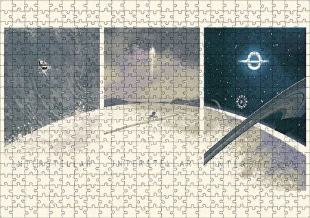 Cakapuzzle  Retro Film Afişi Yıldızlararası Görseli Puzzle Yapboz MDF Ahşap