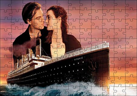 Cakapuzzle  Titanik Rose Ve Jack Film Görseli Puzzle Yapboz MDF Ahşap