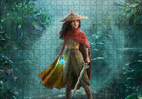 Cakapuzzle  Raya ve Son Ejderha Ormanda Görseli Puzzle Yapboz MDF Ahşap
