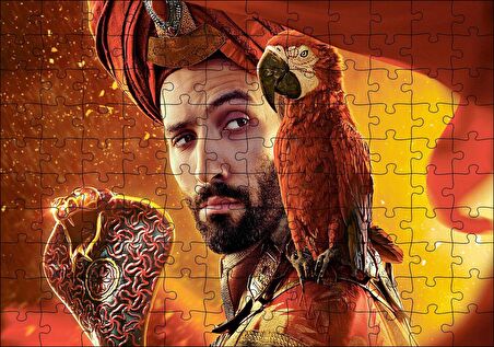 Cakapuzzle  Aladdin Papağanı ve Asası Puzzle Yapboz MDF Ahşap
