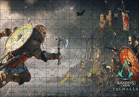 Cakapuzzle  Assassins Creed Valhalla Savaş Sahnesi Puzzle Yapboz MDF Ahşap