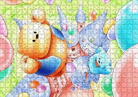 Cakapuzzle  Ayı Bubu ve Balonlar Puzzle Yapboz MDF Ahşap