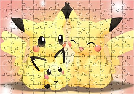 Cakapuzzle  Gerçekten Sevimli Pichu Görseli Puzzle Yapboz MDF Ahşap
