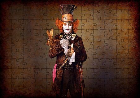 Cakapuzzle  Johnny Depp Alice Harikalar Diyarında Puzzle Yapboz MDF Ahşap
