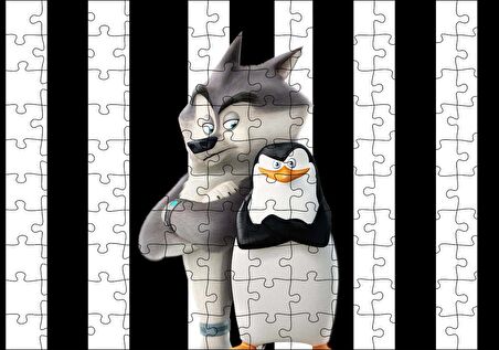 Cakapuzzle  Madagaskar Penguenleri Kaptan Görseli Puzzle Yapboz MDF Ahşap