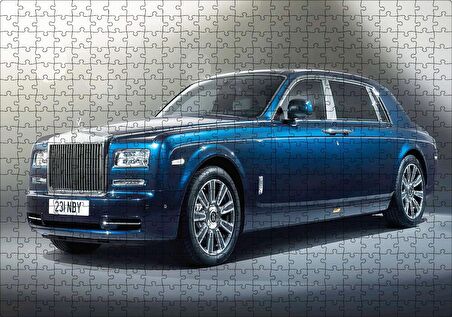 Cakapuzzle  Mavi Rolls Royce Görseli Puzzle Yapboz MDF Ahşap