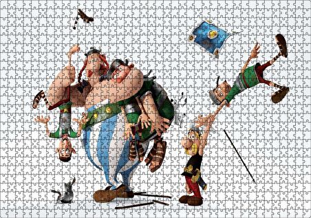 Cakapuzzle  Tanrıların Etki Alanı Asterix Görseli Puzzle Yapboz MDF Ahşap