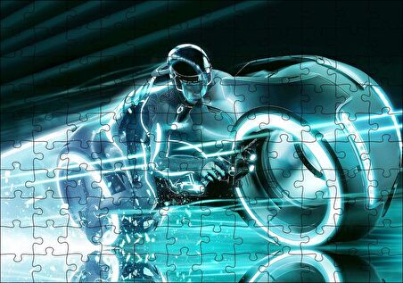 Cakapuzzle  Tron Legacy Motor ve Sürücüsü Puzzle Yapboz MDF Ahşap