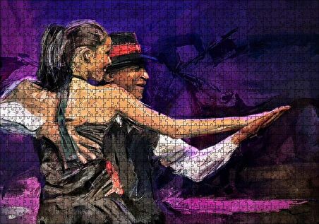 Cakapuzzle  Yağlı Boya Resmi Dans Figürü Görseli Puzzle Yapboz MDF Ahşap